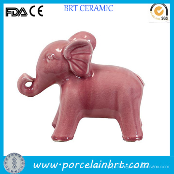 Bonito rosa elefante de cerâmica decoração interior